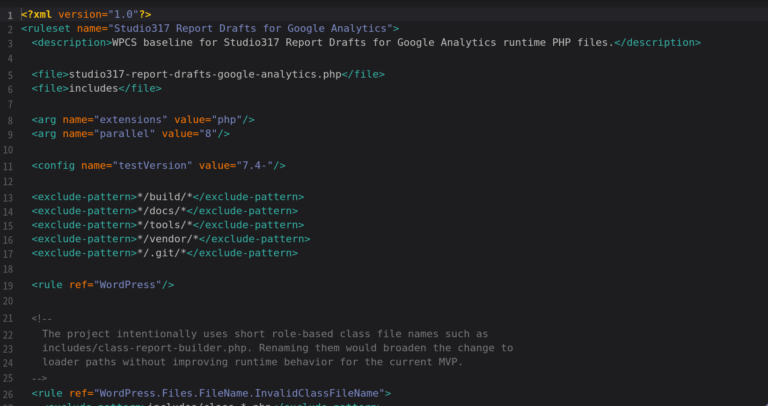 Studio317 Report Drafts for Google Analytics