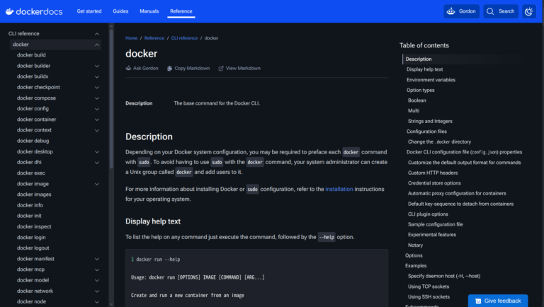 docker スクリーンショット